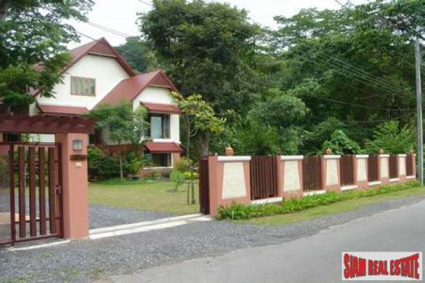 Beautiful Three Bed Sea View Thai Country Stlye House with Large Gardens at Koh Sirey-3