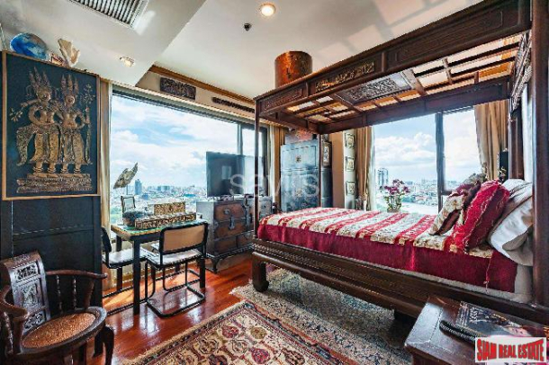 Baan Chaopraya Condominium | Large 3 Bed Condo on 19th Floor with Amazing River and City Views and Antique Furnishings at Chaopraya River-29