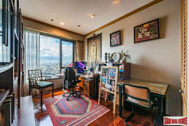 Baan Chaopraya Condominium | Large 3 Bed Condo on 19th Floor with Amazing River and City Views and Antique Furnishings at Chaopraya River-30