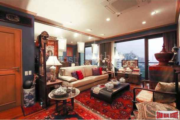Baan Chaopraya Condominium | Large 3 Bed Condo on 19th Floor with Amazing River and City Views and Antique Furnishings at Chaopraya River-4