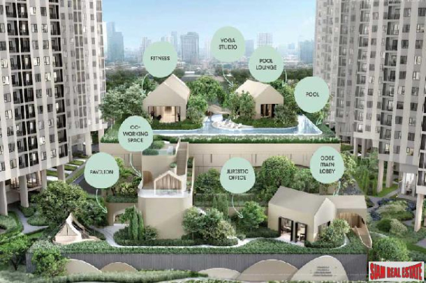 New High-Rise Condo Community with Excellent Facilities and Fully Furnished at Ratchada-Rama 9 - 2 Bed  Plus Units-2